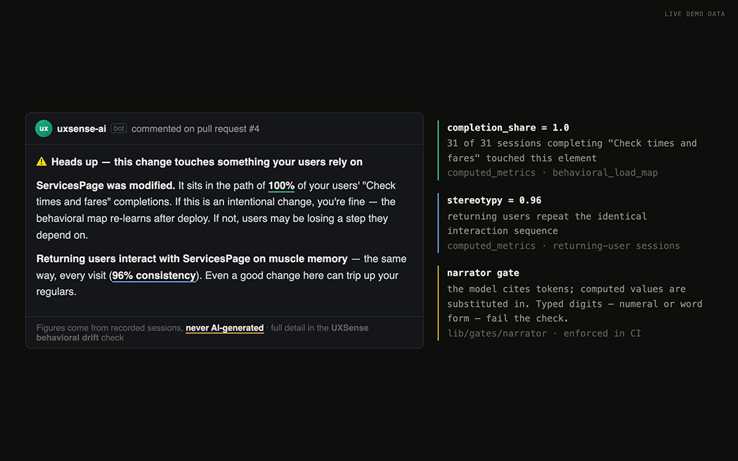 A check comment with figures, annotated by source